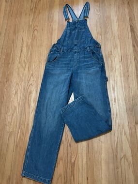 wild fable Blue Baggy Wide Leg Denim Overalls